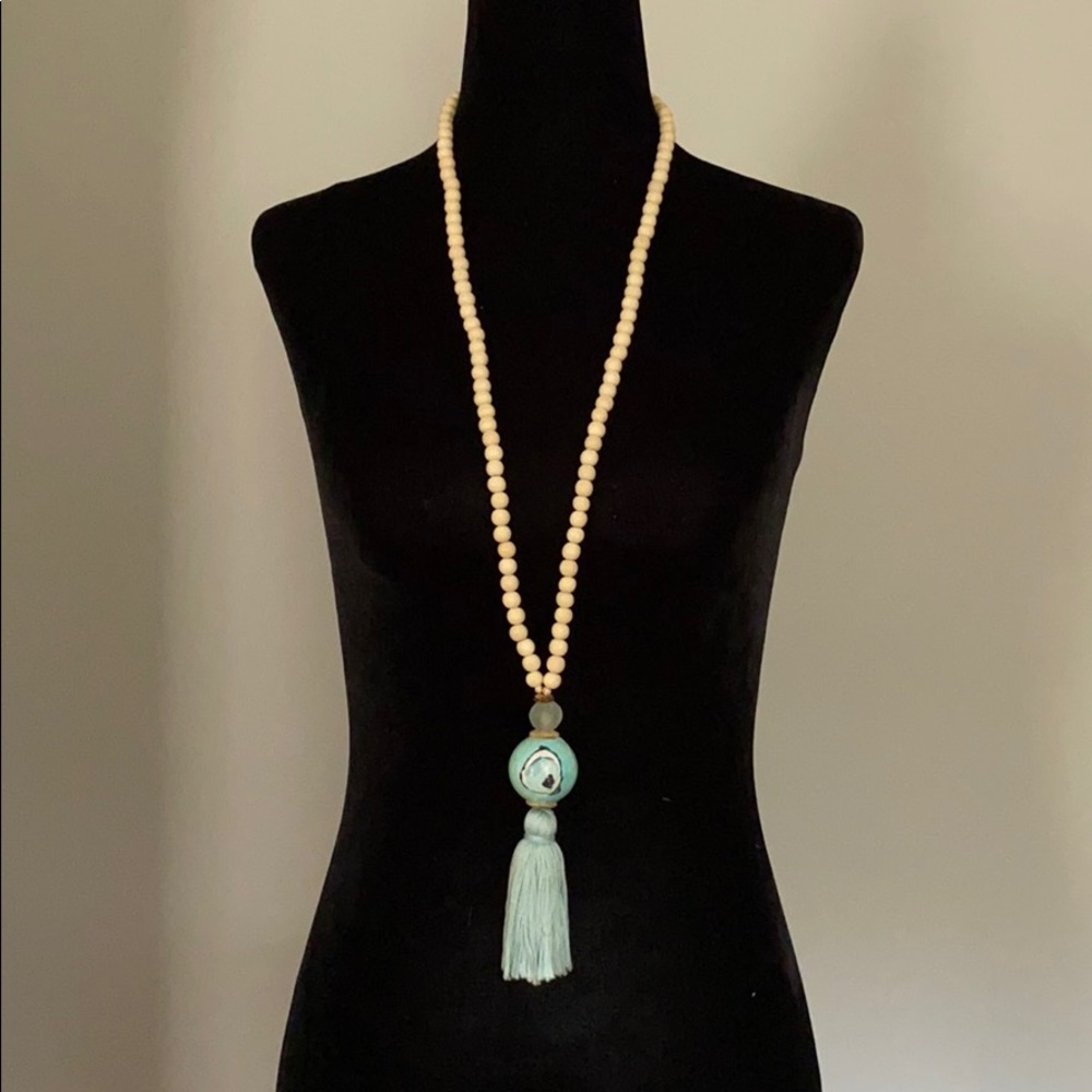 High Strung Beaded tassle necklace
